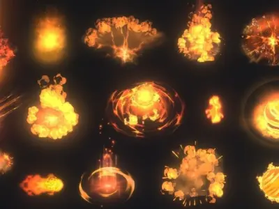 Unity Game VFX - Six Elements VFX Mega Pack - URP 3D model