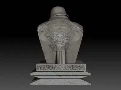  Zombie Biker High Poly for 3d Print 3D print model