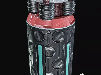 Sci-Fi Teleport Grenade Low-poly 3D model