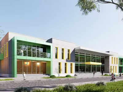 kindergarten Low-poly 3D model