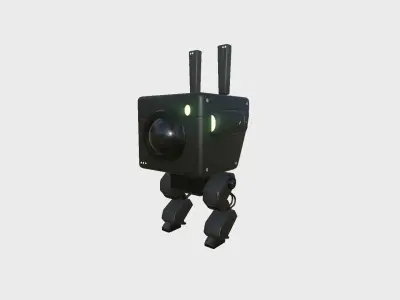 Robot C1 Black - Sentinel Character SciFi Design Low-poly 3D model