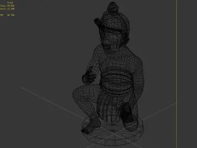 Magic Palace - Religion - Buddha statue 004 3D model