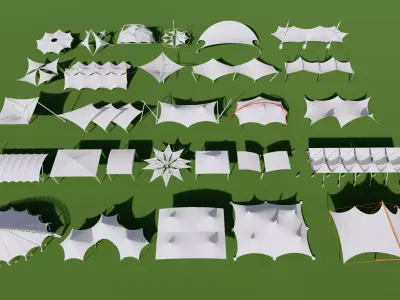 Tensile Structures Collection -A16 3D model