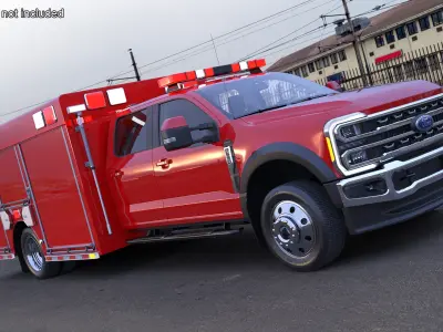  Light Rescue Truck Based on Ford F-550 Lariat Rigged 
