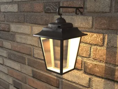 a few Props-street lamp stool Table Low-poly 3D model