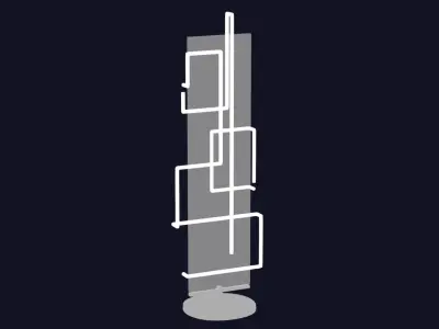 Neon lamp cyberpunk style 3D model