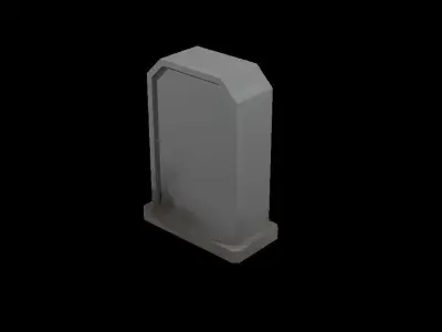 Tombstone - Stele vertical Low-poly 3D model