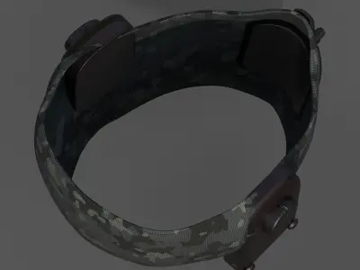 Gas mask respirator scifi futuristic  Low-poly 3D model