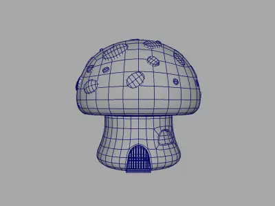 fly agaric house 3D model