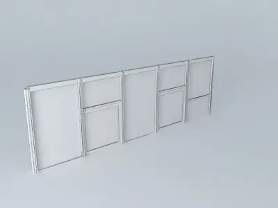 Aluminium glazing Free 3D model