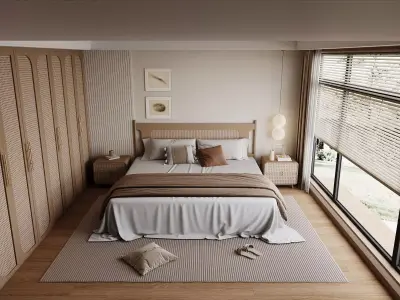 Japandi Master Bedroom 3D model