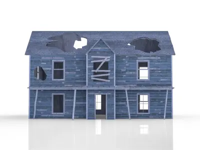 Abandoned Wooden House 3D model