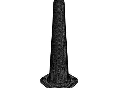 Realistic Traffic Safety Cone Prop Low-poly 3D model