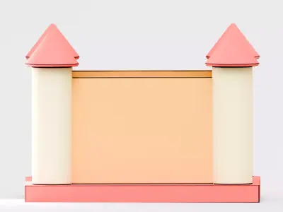 Amusement Park - Castle Low-poly 3D model