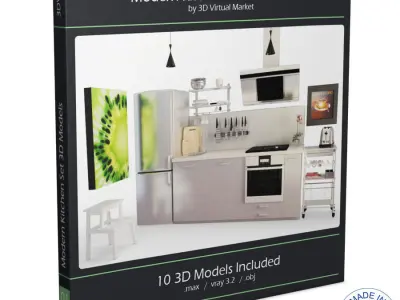 Modern Kitchen Set  3D model