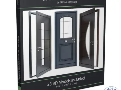 Modern Doors Collection 3D model