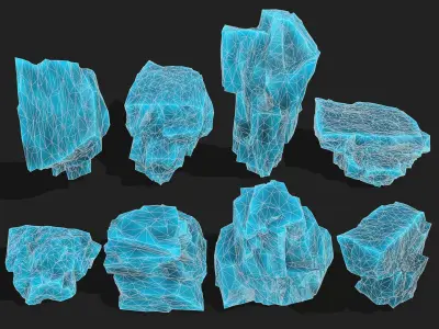 ice rocks 12 Low-poly 3D model