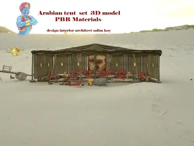 Arabian Tent Set 3d model 3D model
