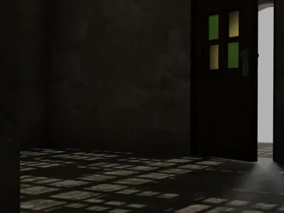 Abandoned Old House With Destroyed Roof 3D model