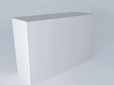 Cuboard 2 wooden cabinet with glass doors 3D model