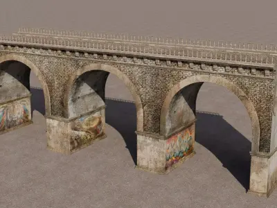 Bridge 3D model Low-poly 3D model