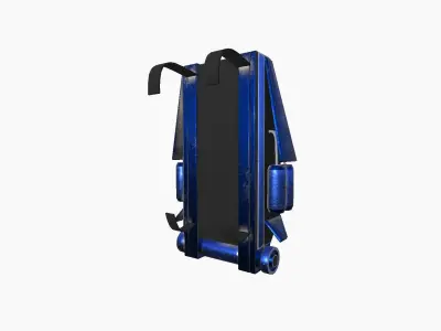 SciFi Backpack F06 Blue - Fashion Character Design Low-poly 3D model