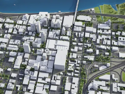 Louisville Low-poly 3D model