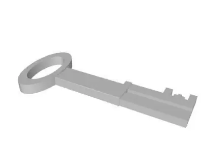 Antique Key Free 3D model
