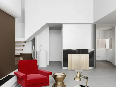 Living Room Interior Scene for 3DMAX and Corona 3D model  3D model by luckily