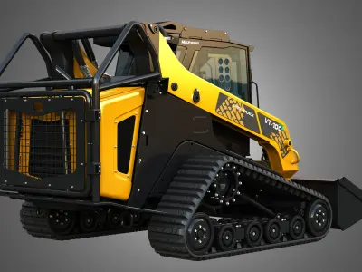 VT-100 Compact Track Loader with Forestry Package - Bucket 3D model
