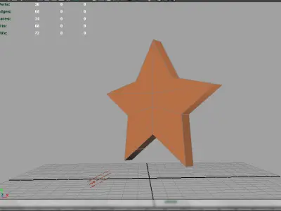 Star 3D - orange 3D model