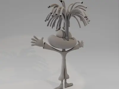 Inside Out 02 Anxiety Insideout Low-poly 3D model