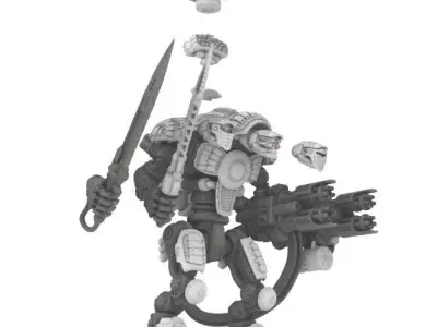Project Cervantes-28mm Conquistador Main Battle Mecha 3D print model