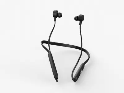 Boat103 bluetooth headphone in black Low-poly 3D model