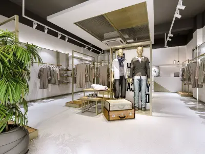 clothing store shop 3D model