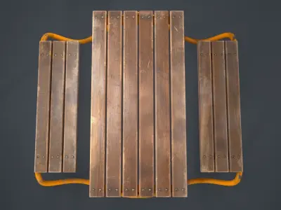 HVILAN picnic table PBR Game Ready Low-poly 3D model Low-poly 3D model