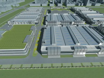 factory exterior 3D model