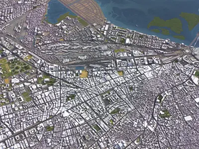 Karachi - 3D City Model Low-poly 3D model