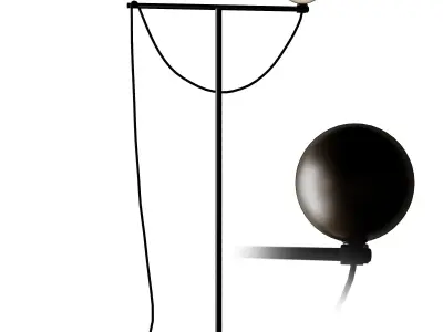 Handvark Globe Floor Lamp Black 3D model