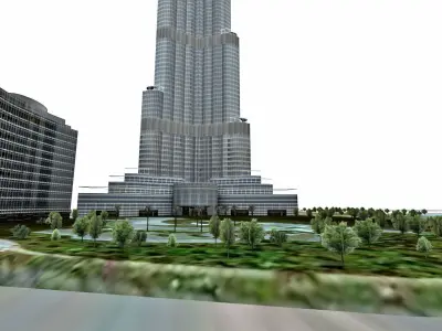 Burj Khalifa Dubai Low-poly 3D model