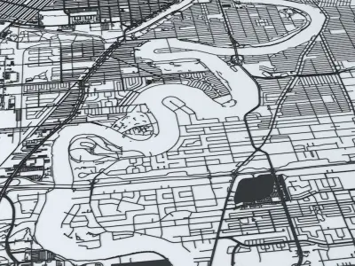 Winnipeg Road Network and Streets 3D model