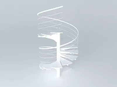 Spiral staircase with handrails Free 3D model