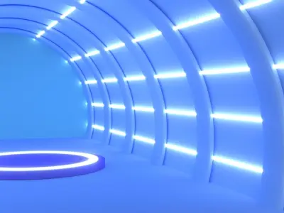 Futuristic product podium 3D model