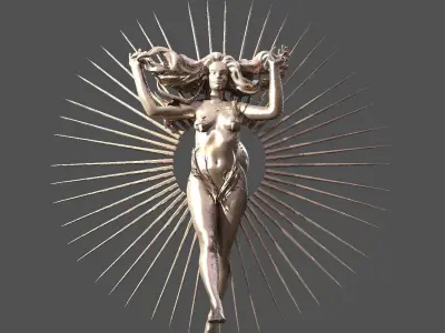 Solar Sun Witch Sculpture 2  3D model