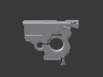 Sci Fi Psitol -Rigged- Ready for Video Games Low-poly 3D model