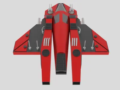 Jupiter - T Spaceship Low-poly 3D model
