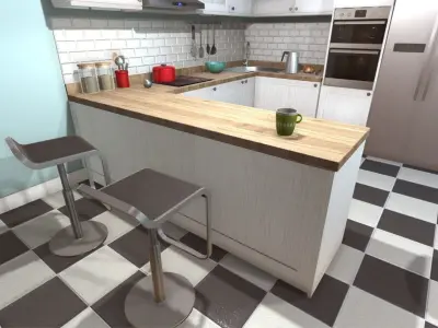 Kitchen Collection 1 - game Low-poly 3D model
