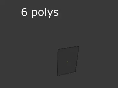 low poly door wooden Low-poly 3D model get