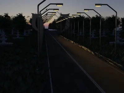 Walk Path Landscape 3D model