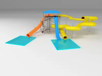 Waterpark Slide 1 3D model